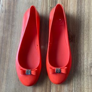 Tory Burch Flats with Bows, Size 8